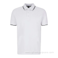 Ribbed Collar Knitted Cotton Polo Shirts